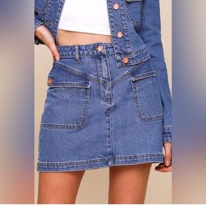 Womens House of Harlow 1960s denim skirt Size 4 NEW WITH TAGS